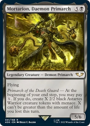 Image for Mortarion, Daemon Primarch (Surge Foil) (41) [Universes Beyond: Warhammer 40,000]