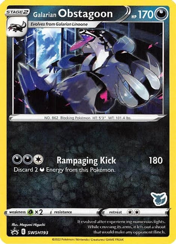 Image for Galarian Obstagoon - SWSH193 (Eevee Stamped) (SWSH193) - Pokemon