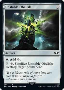 Image for Unstable Obelisk (Surge Foil) (260) [Universes Beyond: Warhammer 40,000]