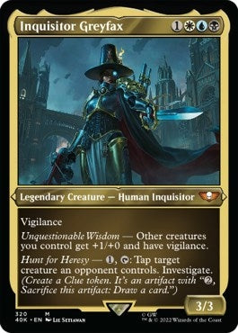 Image for Inquisitor Greyfax (Display Commander) (Foil Etched) - Thick Stock (320) [Universes Beyond: Warhammer 40,000]