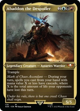 Image for Abaddon the Despoiler (Display Commander) (Surge Foil) - Thick Stock (178) [Universes Beyond: Warhammer 40,000]
