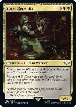 Image for Sister Repentia (Surge Foil) (142) [Universes Beyond: Warhammer 40,000]