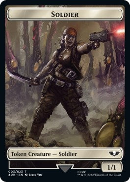 Image for Soldier (003) // Ultramarines Honour Guard Double-sided Token (Surge Foil) [Universes Beyond: Warhammer 40,000]