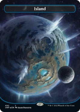 Image for Island (492) (Borderless) (Galaxy Foil) (492) [Unfinity]