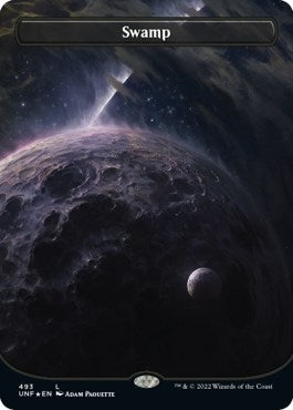 Image for Swamp (493) (Borderless) (Galaxy Foil) (493) [Unfinity]