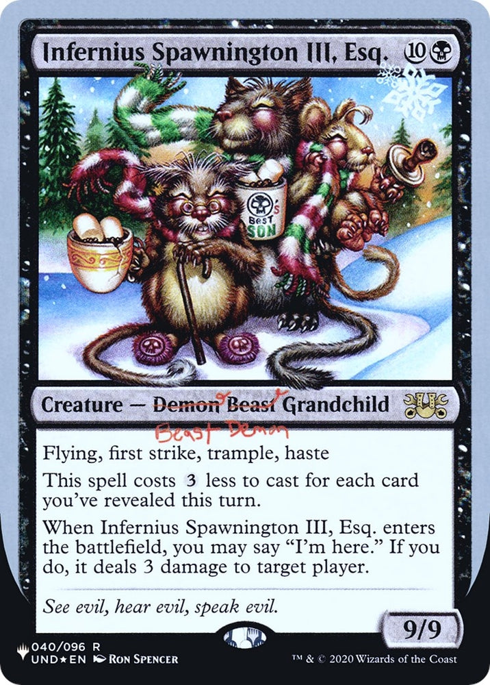 Image for Infernius Spawnington III, Esq. (40) [The List Reprints]