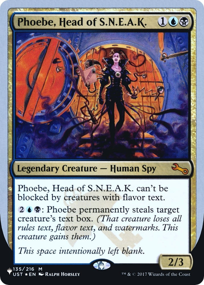 Image for Phoebe, Head of S.N.E.A.K. (135) [The List Reprints]