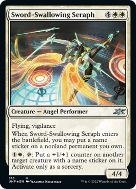 Image for Sword-Swallowing Seraph (Galaxy Foil) (316) [Unfinity]