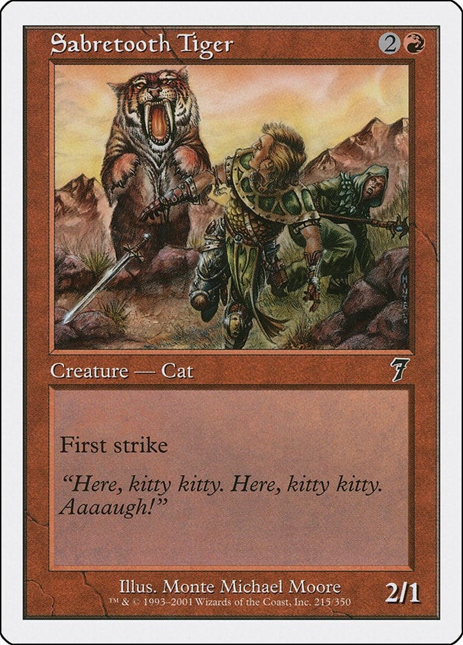 Image for Sabretooth Tiger (215) - Magic: The Gathering