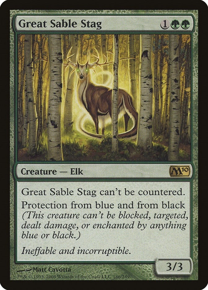 Image for Great Sable Stag (186) [Magic 2010 (M10)]