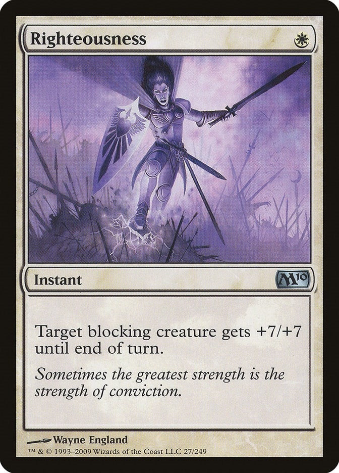 Image for Righteousness (27) [Magic 2010 (M10)]