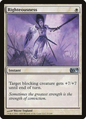Image for Righteousness (27) [Magic 2010 (M10)]