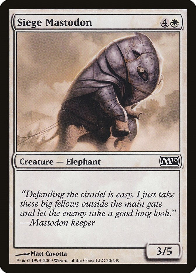 Image for Siege Mastodon (30) [Magic 2010 (M10)]