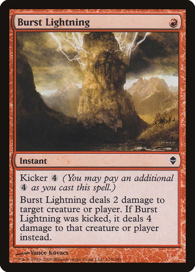 Image for Burst Lightning (119) [Zendikar]