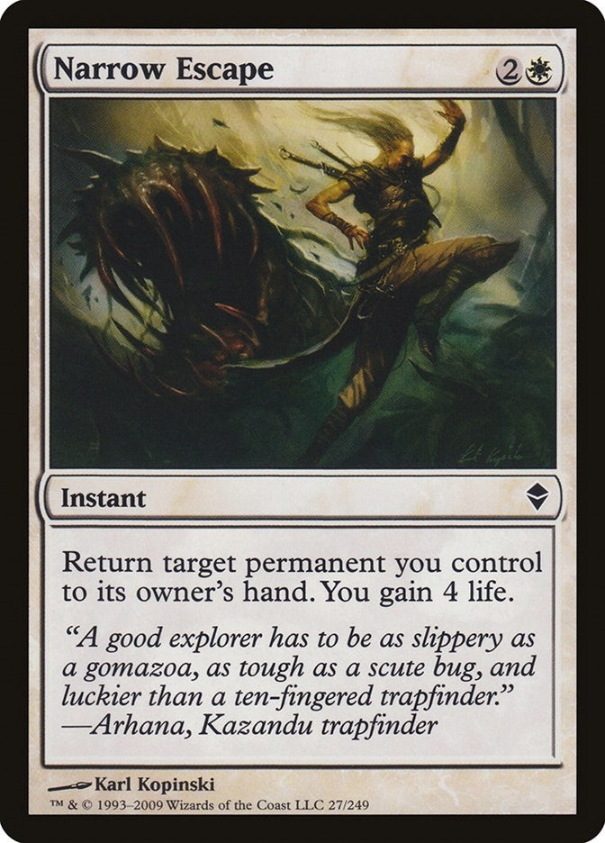 Image for Narrow Escape (27) [Zendikar]