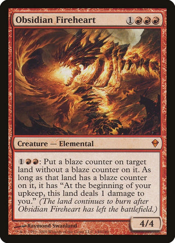 Image for Obsidian Fireheart (140) [Zendikar]