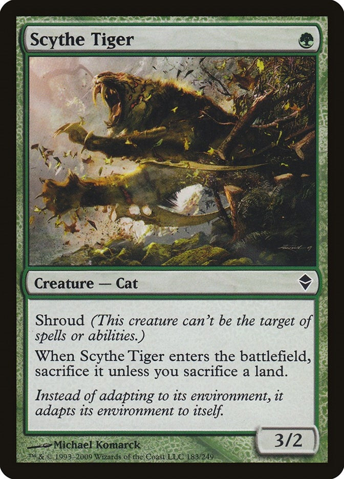 Image for Scythe Tiger (183) [Zendikar]