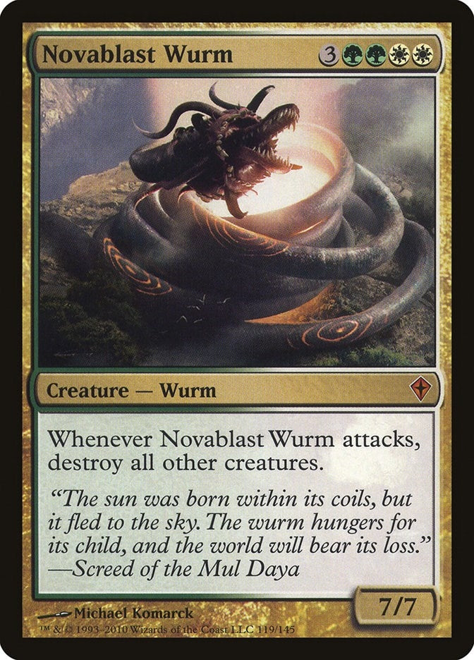 Image for Novablast Wurm (119) [Worldwake]