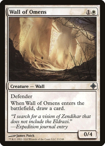 Image for Wall of Omens (53) [Rise of the Eldrazi]