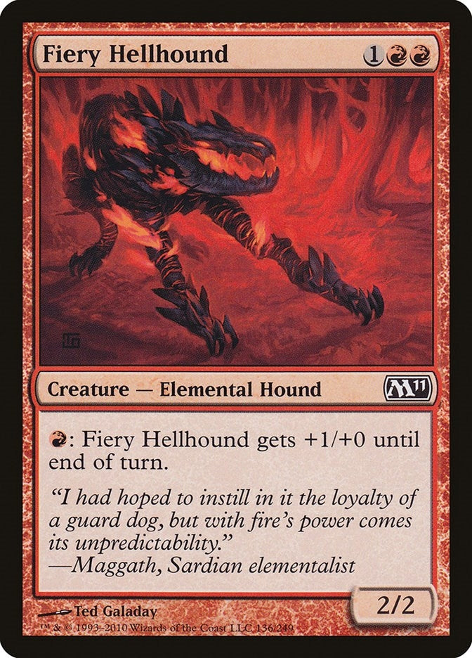 Image for Fiery Hellhound (136) [Magic 2011 (M11)]