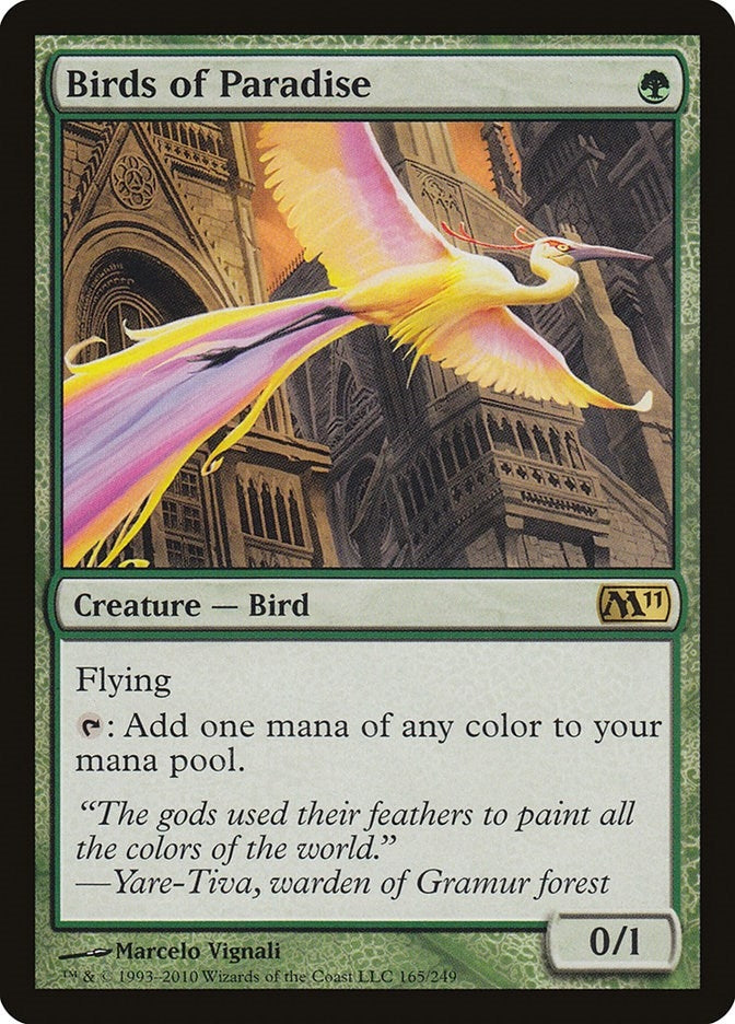 Image for Birds of Paradise (165) [Magic 2011 (M11)]