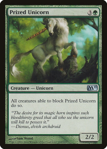 Image for Prized Unicorn (193) [Magic 2011 (M11)]