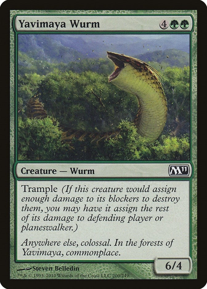 Image for Yavimaya Wurm (200) [Magic 2011 (M11)]