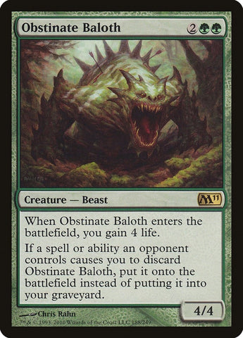 Image for Obstinate Baloth (188) [Magic 2011 (M11)]