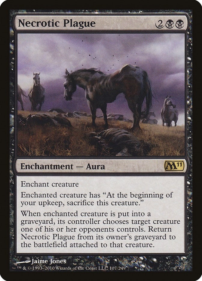 Image for Necrotic Plague (107) [Magic 2011 (M11)]