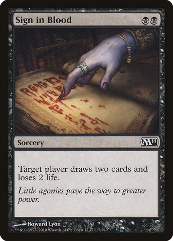 Image for Sign in Blood (117) [Magic 2011 (M11)]