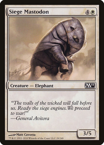 Image for Siege Mastodon (29) [Magic 2011 (M11)]