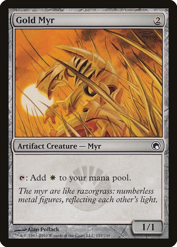 Image for Gold Myr (157) [Scars of Mirrodin]