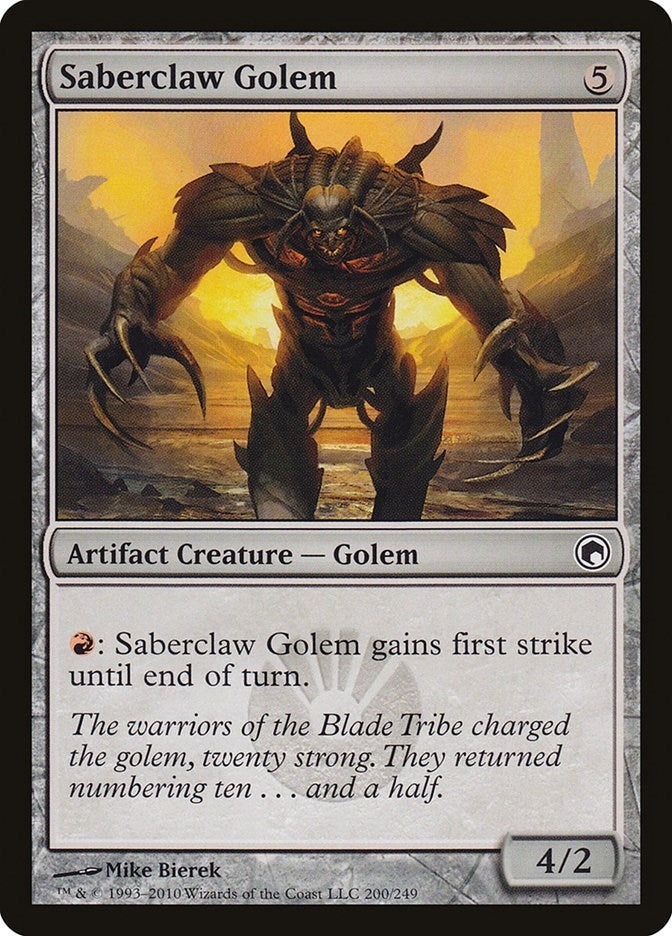 Image for Saberclaw Golem (200) [Scars of Mirrodin]