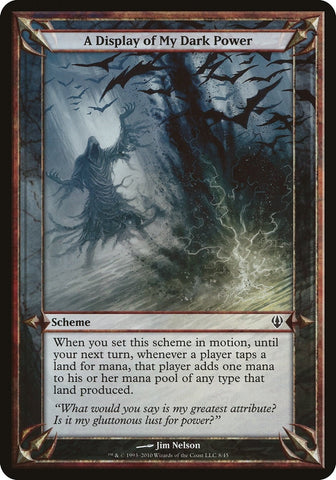 Image for A Display of My Dark Power (Archenemy) [Oversize Cards]