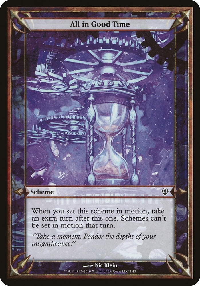 Image for All in Good Time (Archenemy) [Oversize Cards]