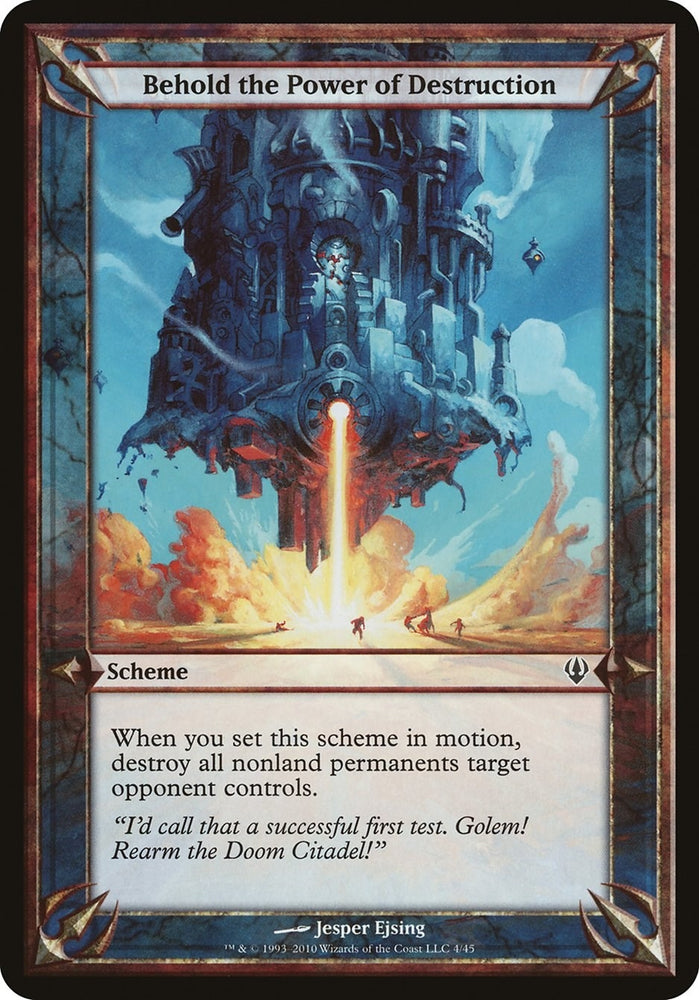 Image for Behold the Power of Destruction (Archenemy) [Oversize Cards]