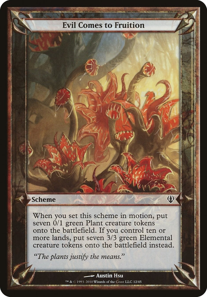 Image for Evil Comes to Fruition (Archenemy) [Oversize Cards]