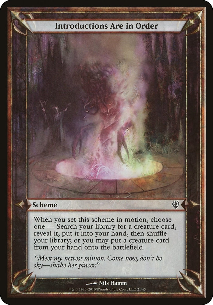 Image for Introductions Are in Order (Archenemy) [Oversize Cards]