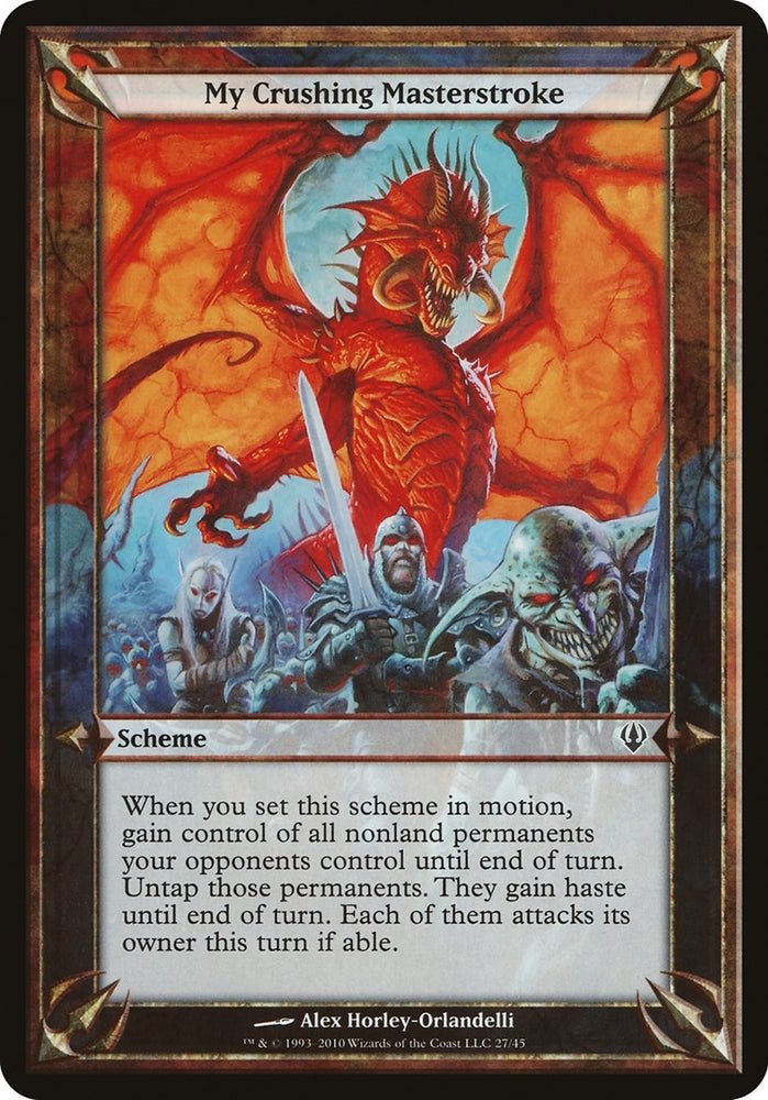 Image for My Crushing Masterstroke (Archenemy) [Oversize Cards]
