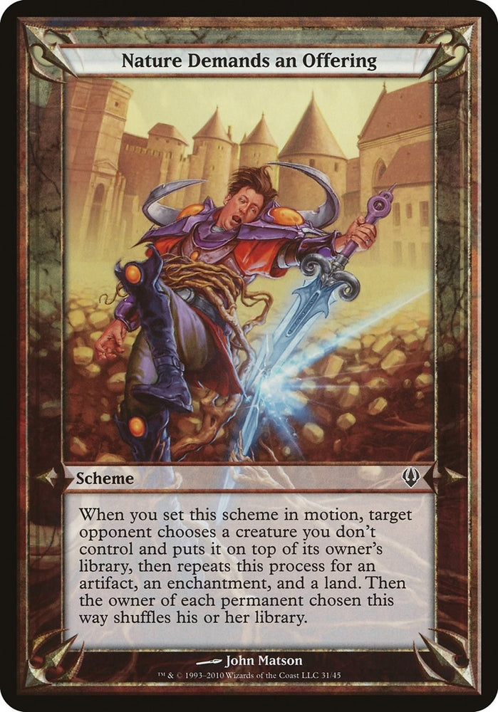 Image for Nature Demands an Offering (Archenemy) [Oversize Cards]