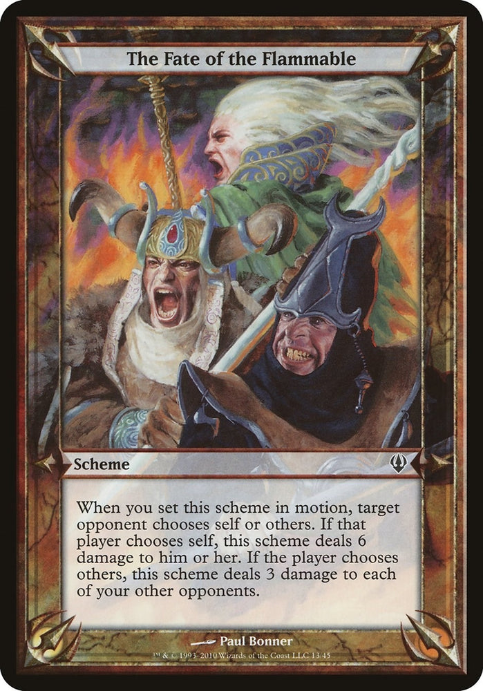 Image for The Fate of the Flammable (Archenemy) [Oversize Cards]