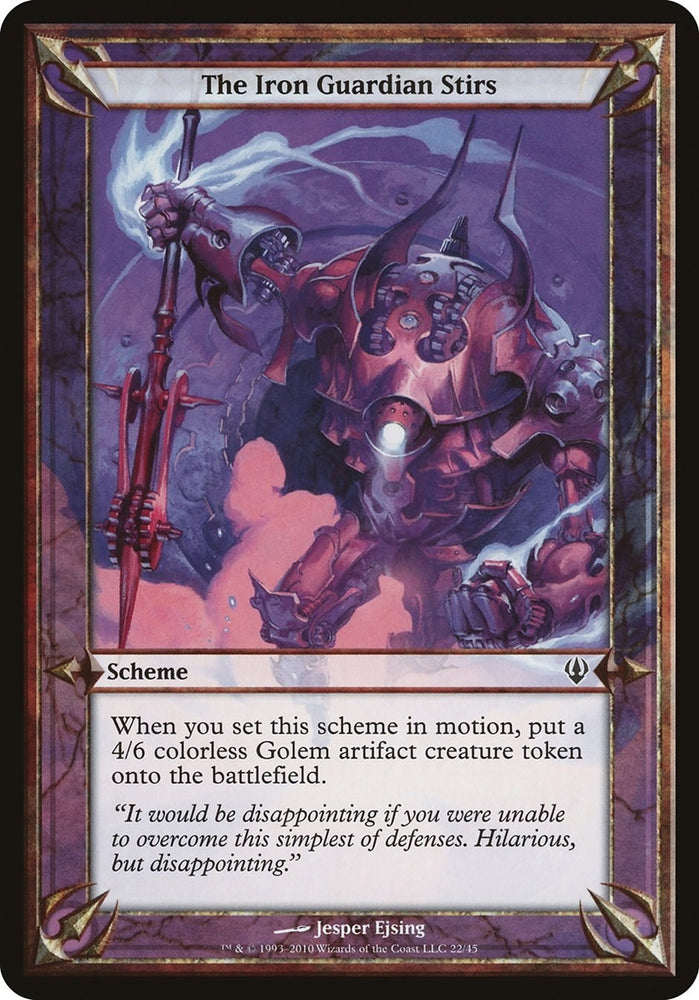 Image for The Iron Guardian Stirs (Archenemy) [Oversize Cards]