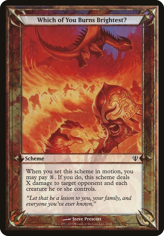 Image for Which of You Burns Brightest? (Archenemy) [Oversize Cards]