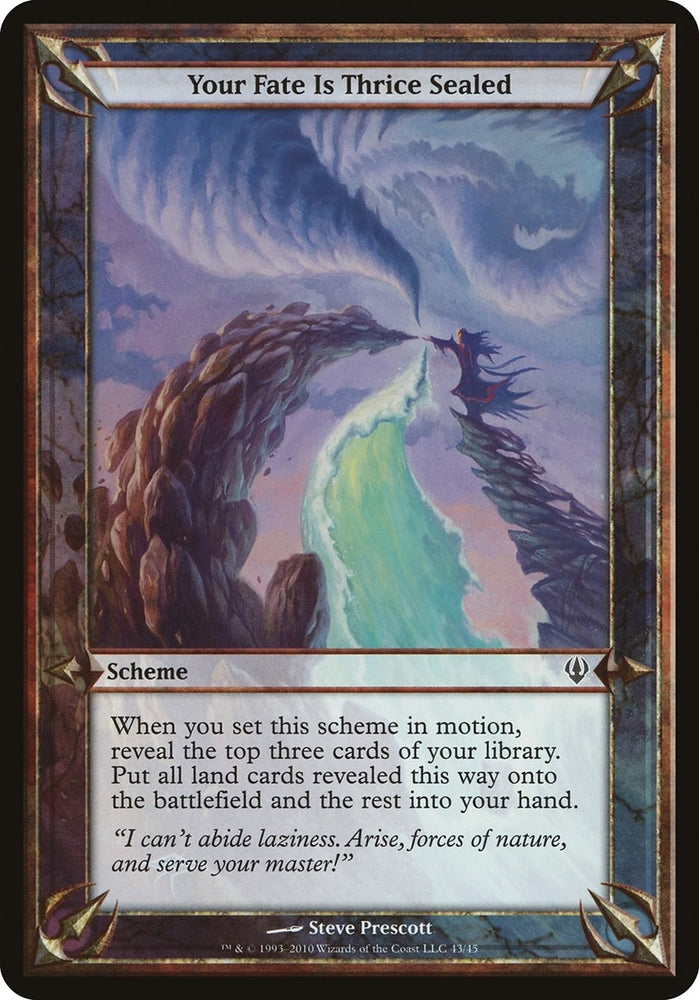 Image for Your Fate Is Thrice Sealed (Archenemy) [Oversize Cards]