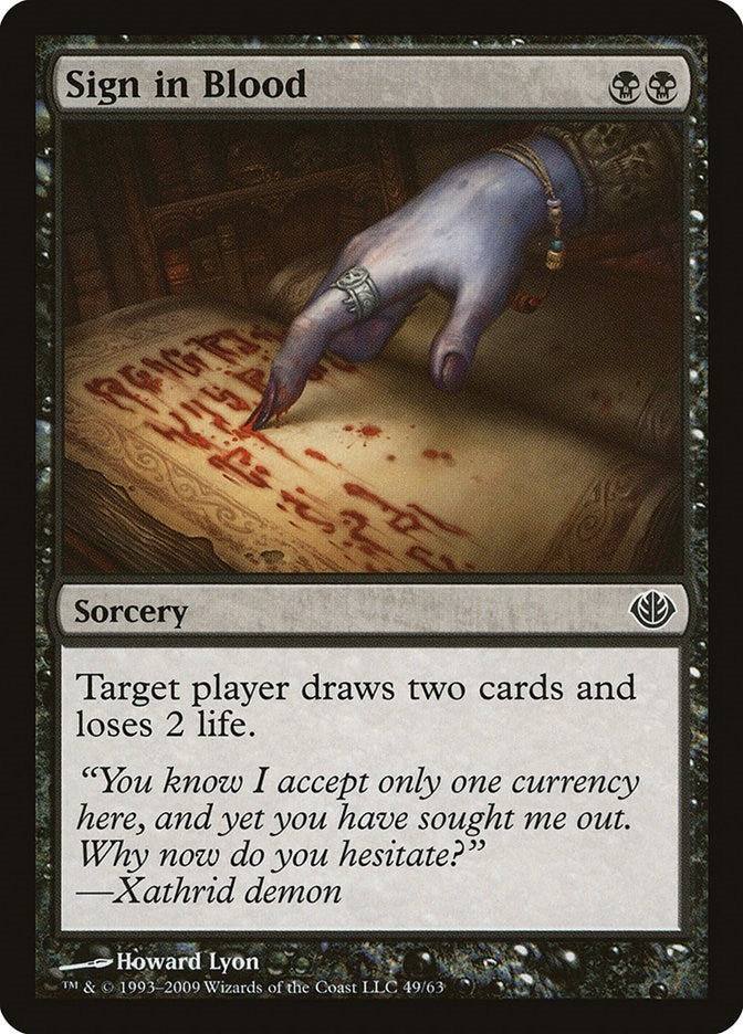 Image for Sign in Blood (49) [Duel Decks: Garruk vs. Liliana]