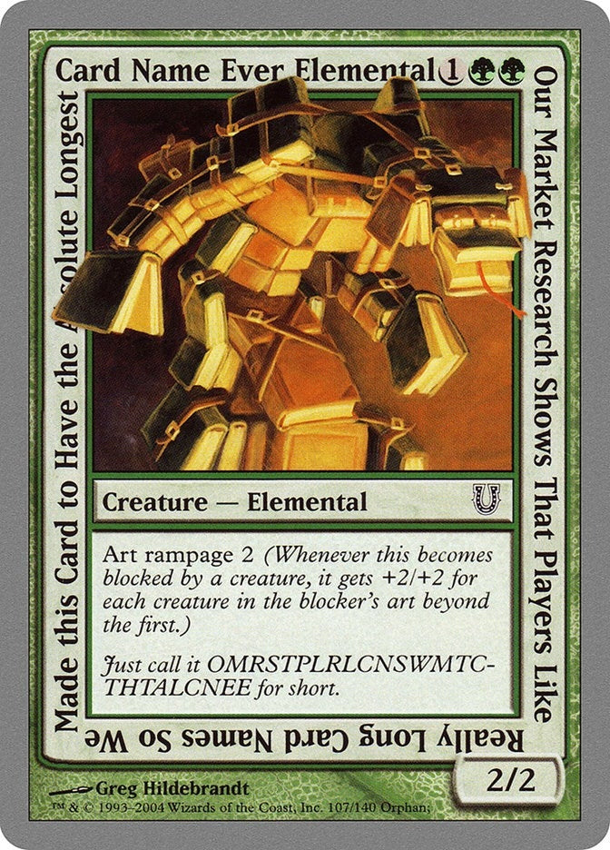 Image for Our Market Research Shows That Players Like Really Long Card Names.... (107) [Unhinged]