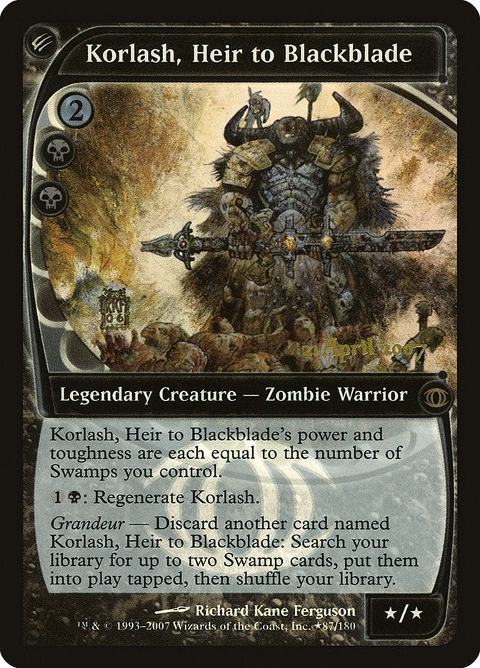 Image for Korlash, Heir to Blackblade (87) [Prerelease Cards]