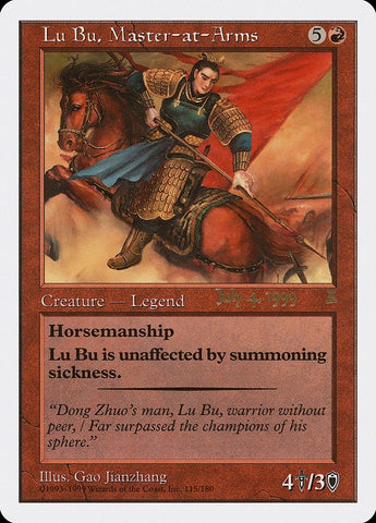 Image for Lu Bu, Master-at-Arms (Singapore 7/4/99) (115) [Prerelease Cards]