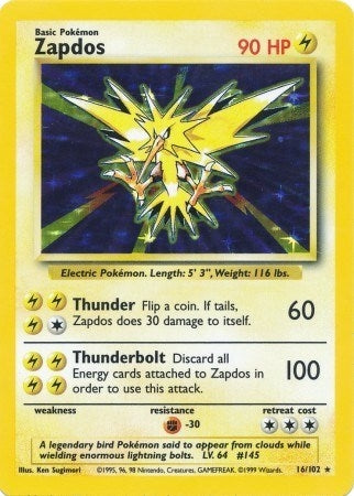 Image for Zapdos (016/102) [Base Set]