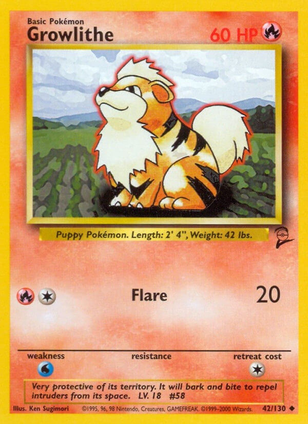 Image for Growlithe (042/130) [Base Set 2]